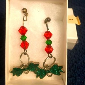 OOAK handmade Christmas earrings